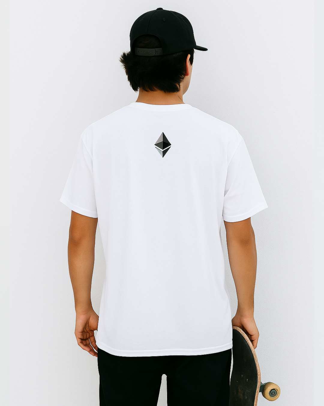 Ethereum Holder Cotton Tee (Front & Back Logo)