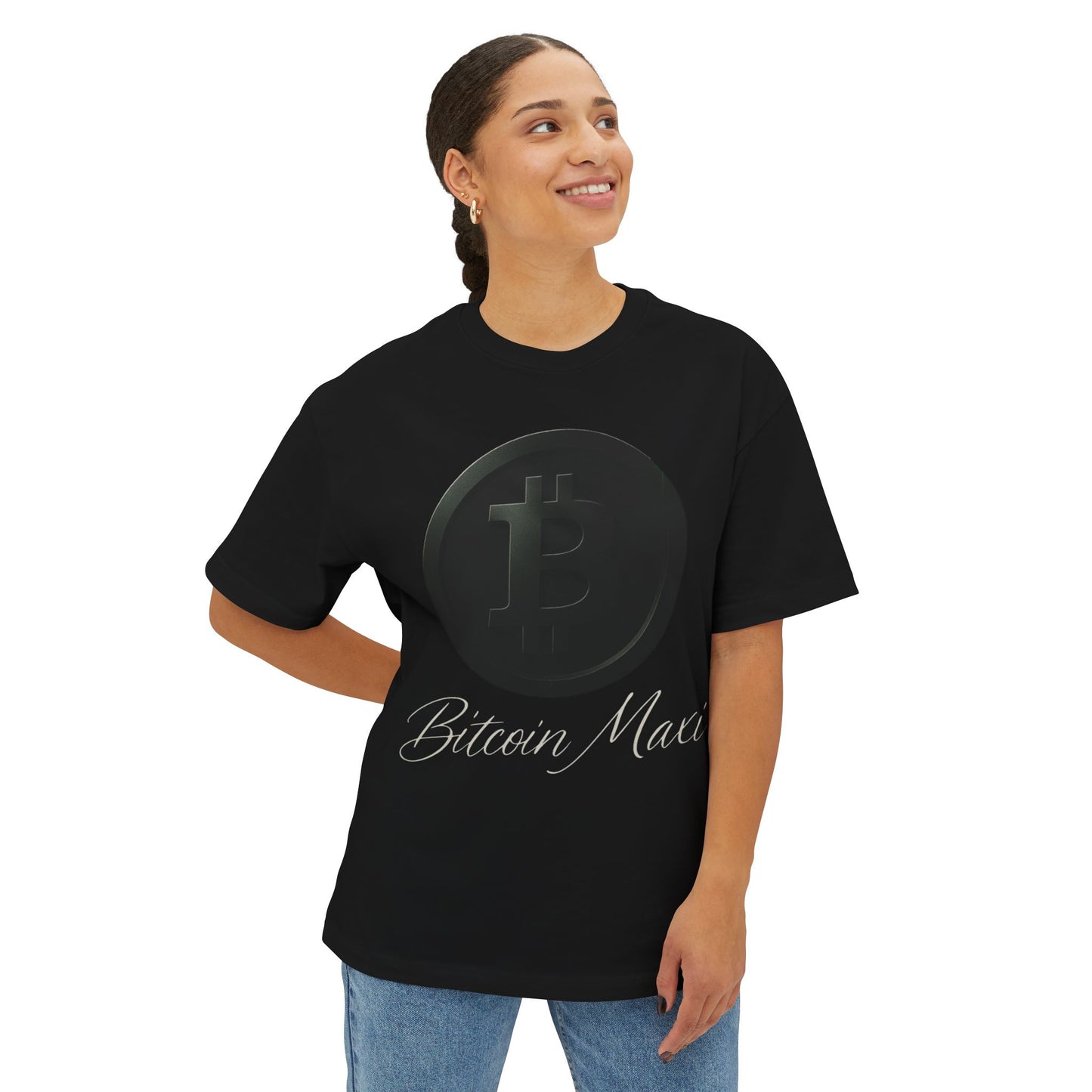 Bitcoin Maxi Unisex Oversized Tee (Front & Back Logo)