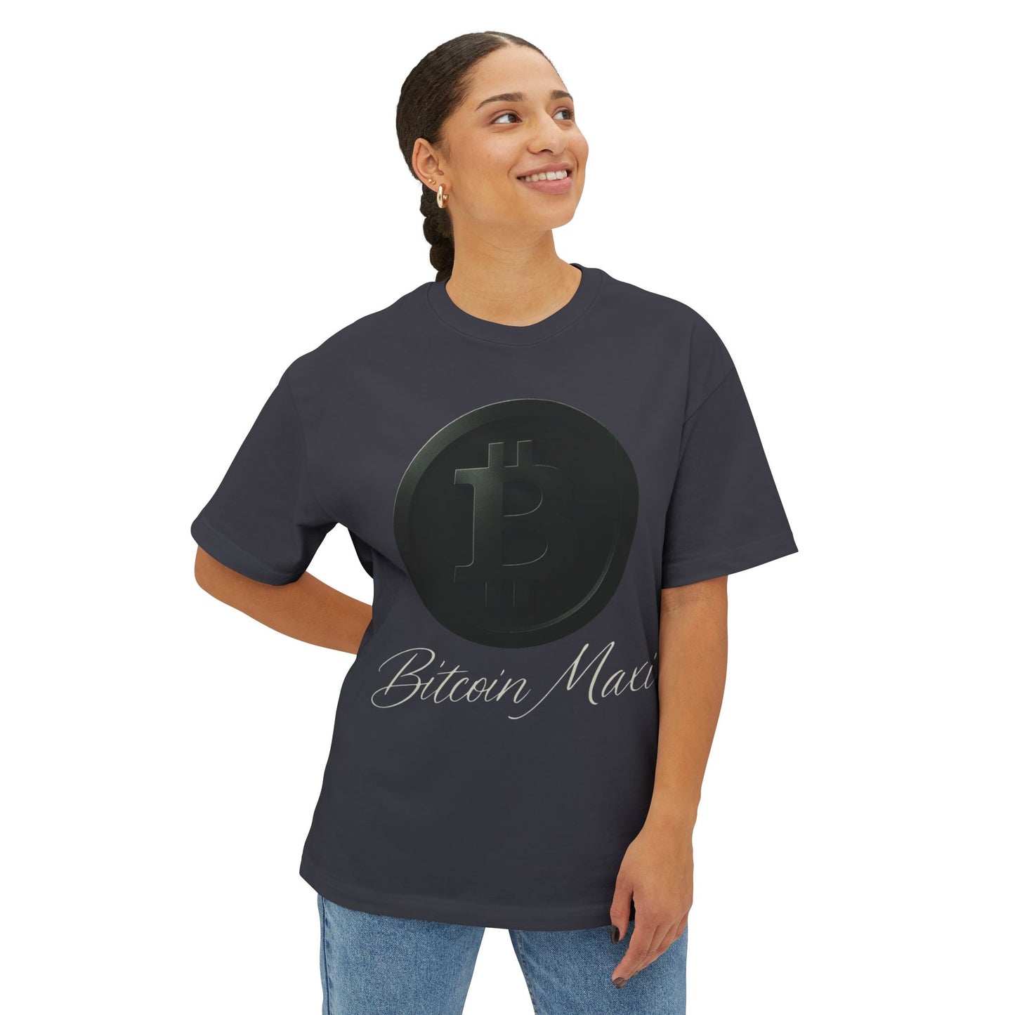 Bitcoin Maxi Unisex Oversized Tee (Front Logo)