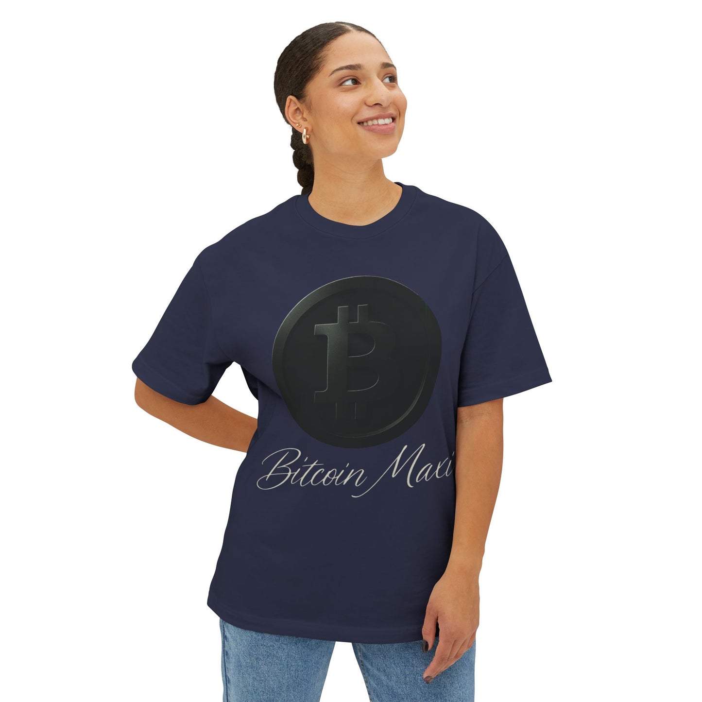 Bitcoin Maxi Unisex Oversized Tee (Front Logo)